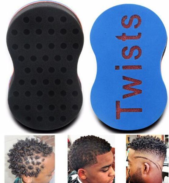 

brand wave-shaped sponge brushes multi-holes side braid twist hair curl wave hair sponge brush hair styling tools ha252