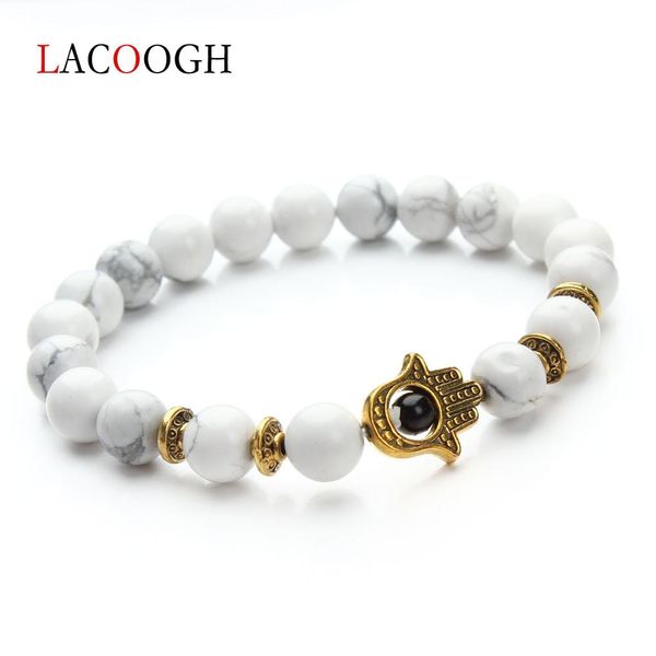 

natural stone 8mm black lava beads bracelet men gold color hand charm energy yoga mala bracelets for women bangle drop shipping, Golden;silver