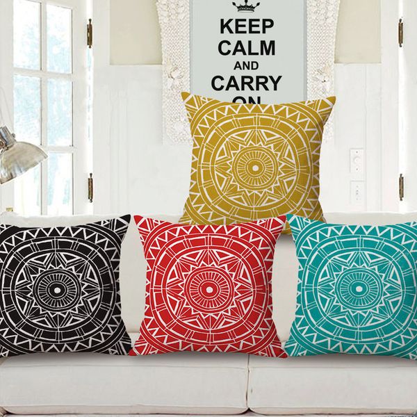 

nation wind geometry cotton pillow number cushion set