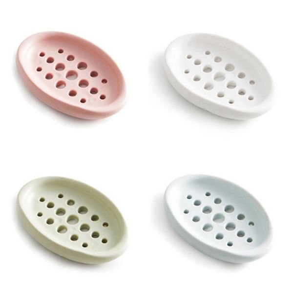 

silicone non-slip soap holder dish bathroom shower storage plate stand hollow dishes openwork soap dishes zc0781