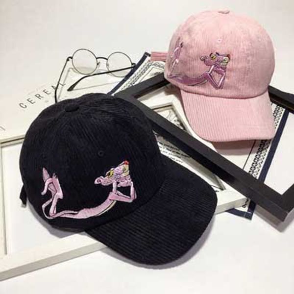 

corduroy adjustable baseball cap autumn travel ladies visor winter outdoor warm hat sports basketball caps powder embroidery caps pink leopa, Blue;gray
