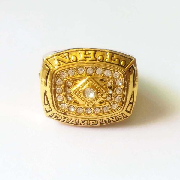 

1987 montreal canadiens (cournoyer) stanley cup hockey championship ring birthday christmas gift for friends, Golden;silver
