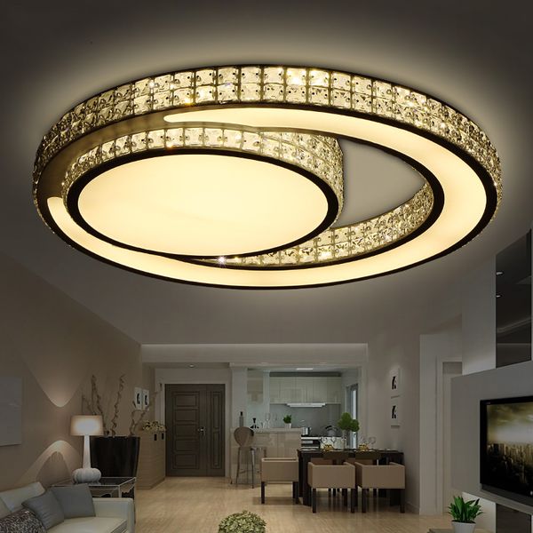 

modern led crystal ceiling light for living room bedroom hallway dining room 90-260v led lustre cristal lamp for home lighting