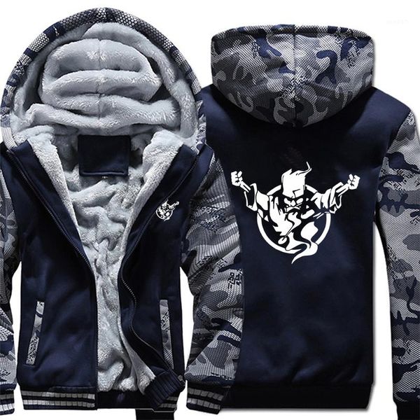 

thunderdome hoodies winter camouflage sleeve jacket men fleece hardcore thunderdome sweatshirts1, Black