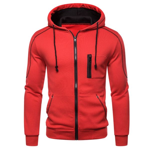 

new mens sweatshirt long sleeve autumn spring casual hoodies blouse boy tracksuits zipper sweatshirts men coats streetwear, Black