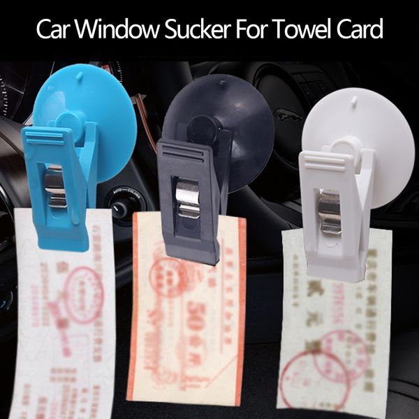 

2pc car window mount sucker clip hook holder for sun shade towel card ticket car-styling accessaries