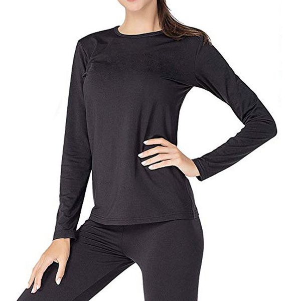 

women lady blouse pants solid long sleeve underwear sleepwear set home suit, Black;red