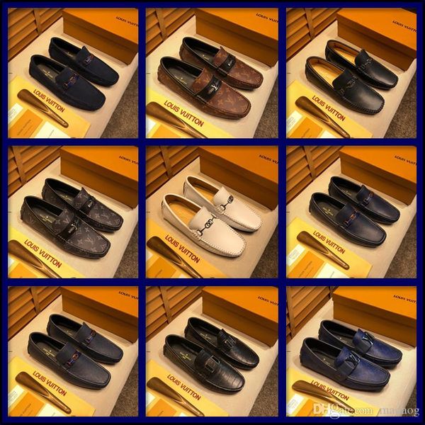 

20fw italian mens shoes casual luxury brands summer men loafers genuine leather moccasins comfy breathable slip on boat shoes yeye5, Black