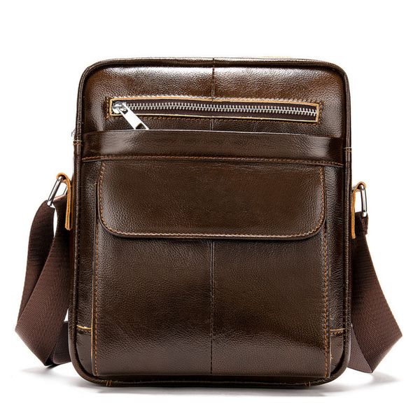 

new men briefcase genuine leather waterproof small business bag male vintage men's messenger bag bag for mens cj191201