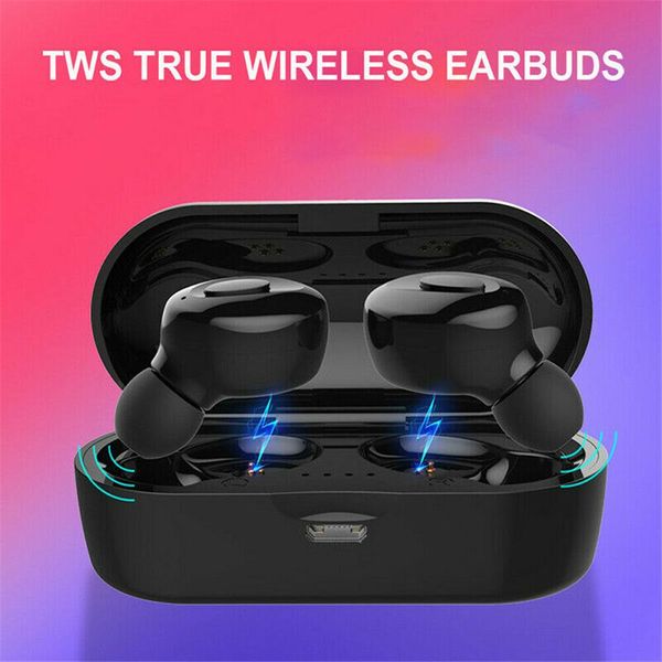 

мини bluetooth 5.0 earbuds twins беспроводной гарнитура спорт стерео наушники-вкладыши с usb зарядного гнезда
