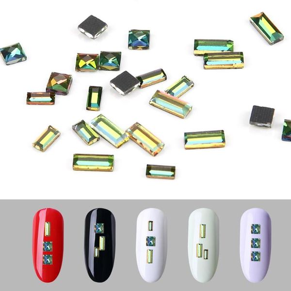 

3d nail art стразы блестит мульти-форма акриловые советы для ногтей diy декор инструмент маникюр педикюр, Silver;gold