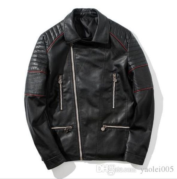 

2019 оен и зимой лђайне мђжкие нова кожана кђѬка молодежна онка диаго, Black