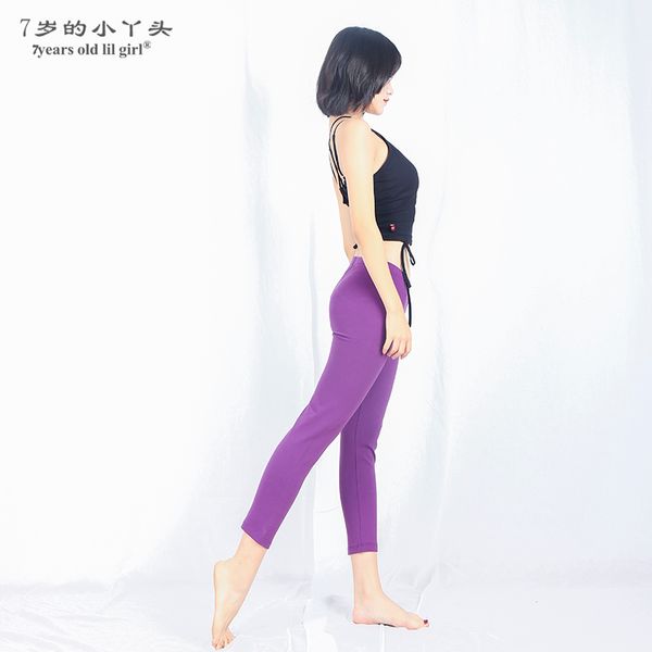 

lycra cotton belly dance yoga tight capri pants tight-fitting dody-buiding fitness trousers slim leggings bh06-10, Black;red