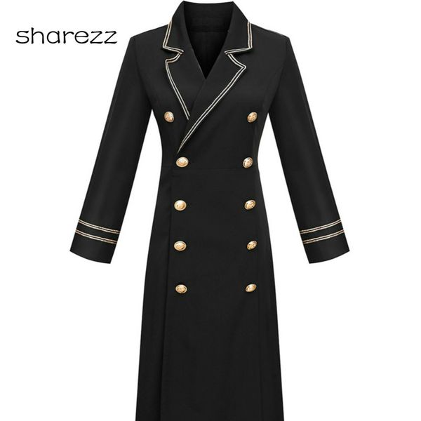 

2019 european and american popular long windbreaker female autumn temperament fashion split fork suit jacket thin section, White;black