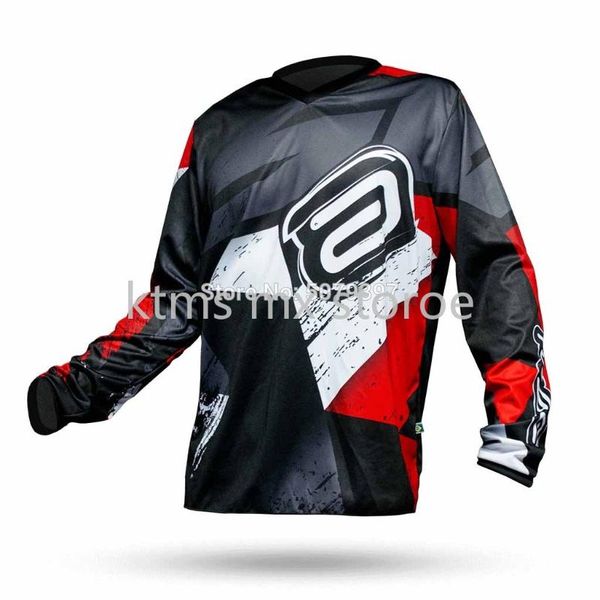 

2020 mtb downhill jersey motocross jersey mx hombre dh cycling off road mountain moto, Black;red