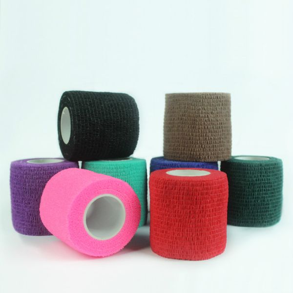 

disposable self adhesive elastic bandage for handle with tube tightening of tattoo accessories random color x1