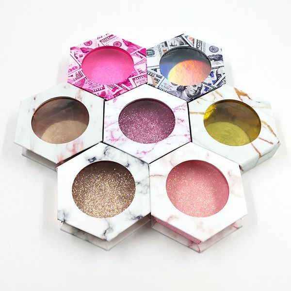 

wholesale hexagon false eyelash packaging box fake 3d mink eyelashes boxes faux cils magnetic case lashes empty box with tray
