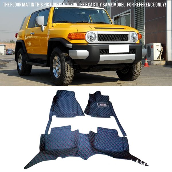 

for fj cruiser 2008-2015 interior leather custom car styling auto front & rear floor mats carpets accessories