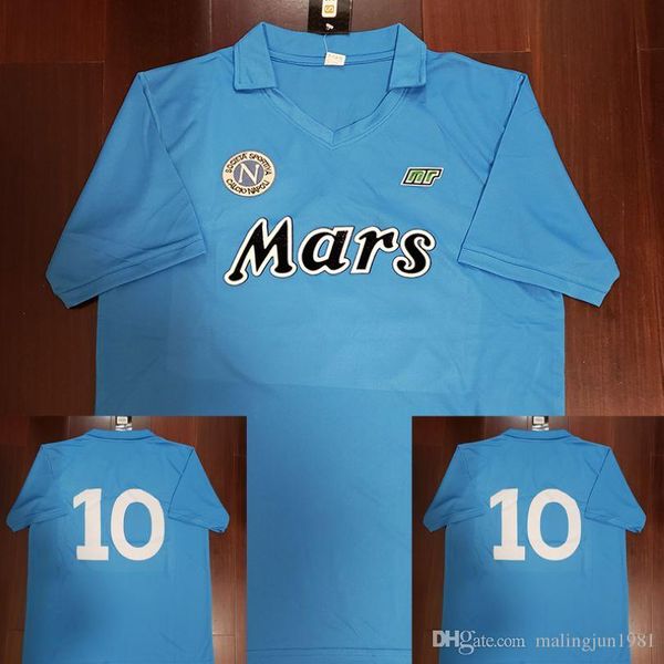 

Velvet Number 86 87 Coppa Italia SSC Napoli Maradona #10 Vintage Calcio MAGLIA Retro 1986 1987 Soccer Jersey Classic Shirt Camiseta Maillot