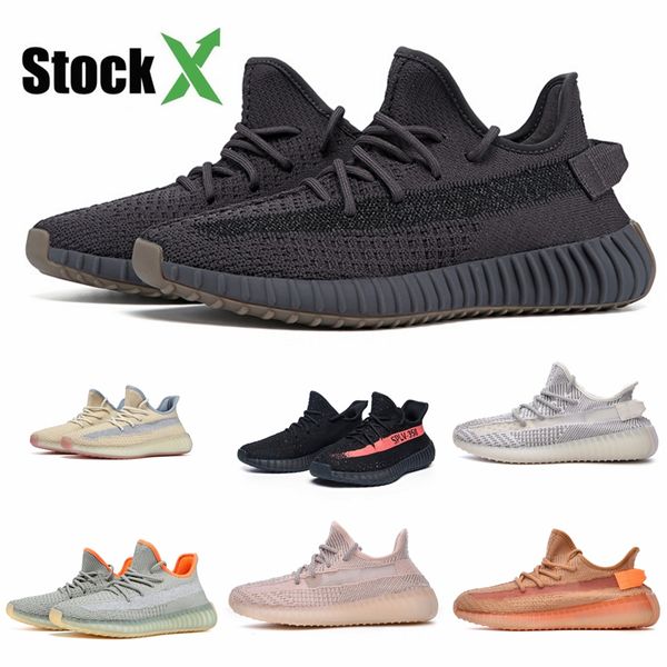 

new color earth desert sage kanye west v2 men women black reflective static cinder oreo tail light running shoes designer sneakers #dss302