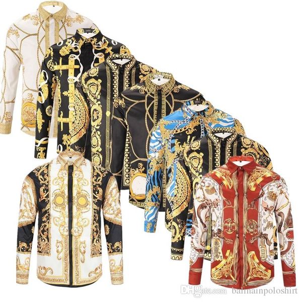 

2018 brand new mens medusa shirts 2019 designer sleeved slim fit dress shirts business casual men shirt