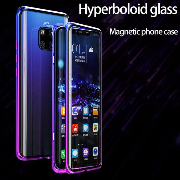 

для huawei p30 pro чехол для телефона с металлическим каркасом в виде градиента чехол для телефона двухстороннее закаленное стекло все включ