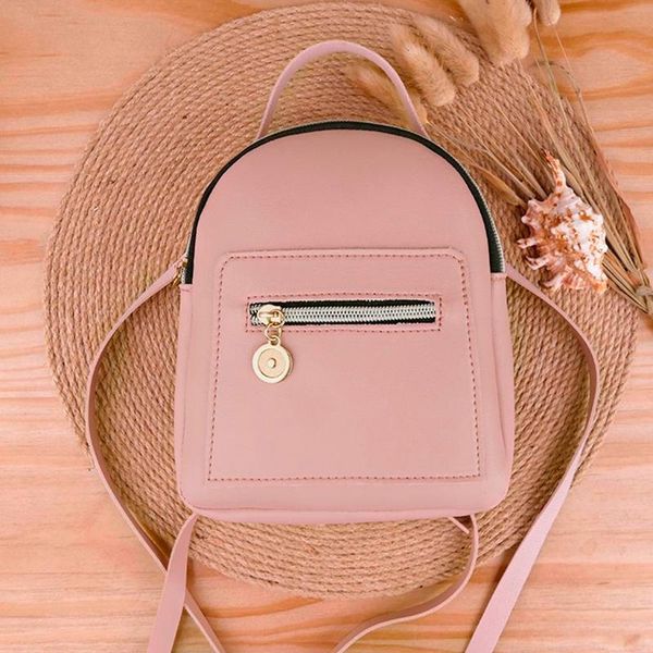 

small fresh summer and autumn new products diagonal shoulders fashion men backpack bag zipper solid color fashion women bag