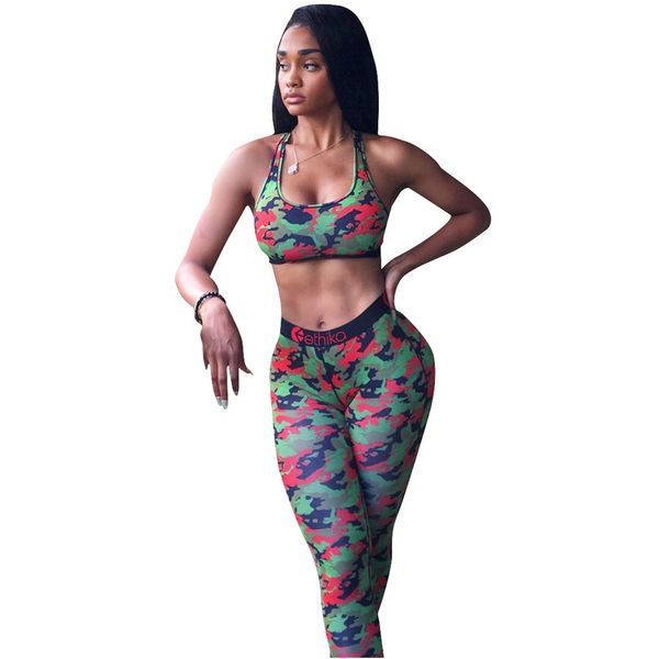 

women ethika bra tracksuit sleeveless bras vest + pants legging 2 piece set summer outfits etws3 fitness gym sportswear crop high quality, Gray