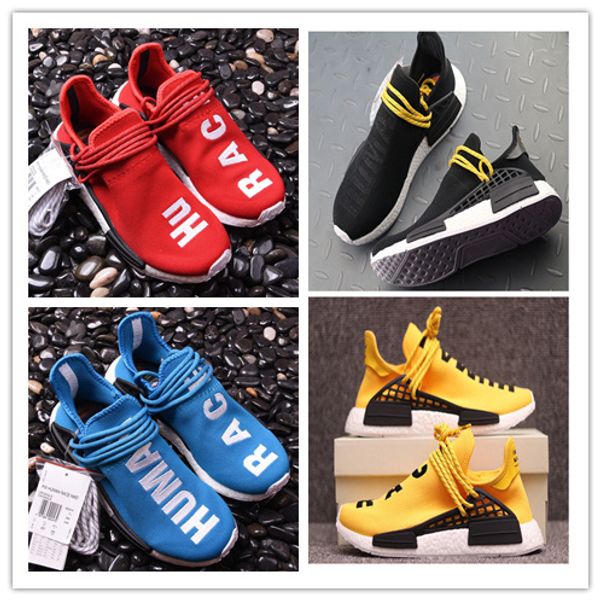 

Nmds Human Race Pharrell Williams x Лучшее качество Ху Бегун Друзья Семья Красный Синий Желтый Че