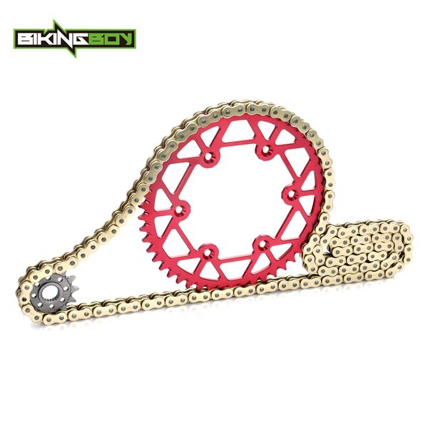 

bikingboy front 12t rear 48t-52t sprocket 520 120l x-ring chain for crf 450 r 02-16 03 04 05 06 08 09 crf450x 05-15 cr250r 97-07