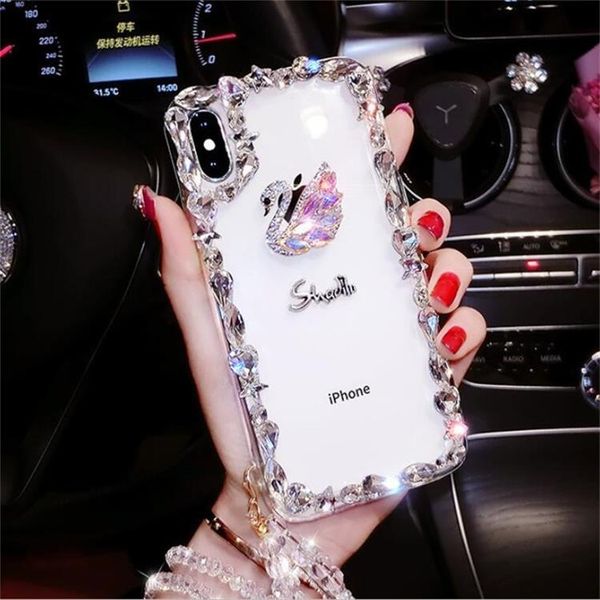 

Bling Bling Роскошный Алмазный Rhinestone Телефон Чехол Для iPhone XR XS MAX X 8 7 6 Samsung S10 S10 +