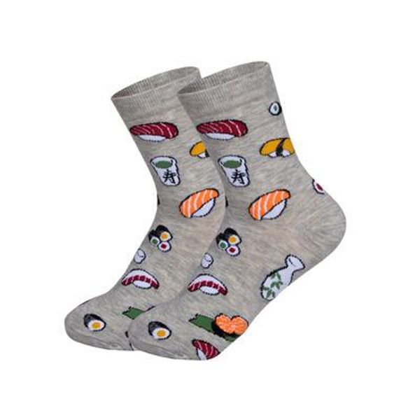 

fashion women's socks harajuku kawaii girl fashion creative fun cartoon sushi ladies cotton socks happy with pattern hipster, Black;white