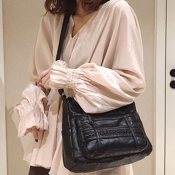 

xiniu women's fashion messenger bag black messenger bag shoulder casual wild 2019 fashion borsa a tracolla da donna#30