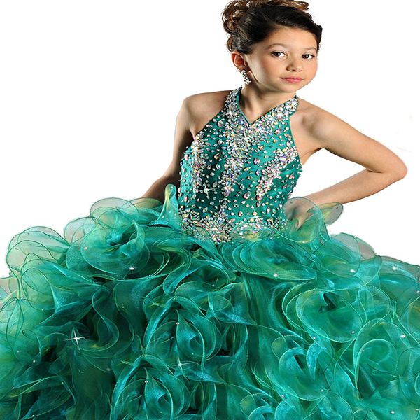 

нет риска shopping luxury green red можно подгонять бальное платье из органзы холтер развертки бисером рождения партии девушки pageant плать, White;red