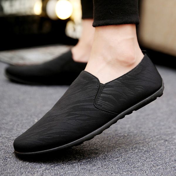

men flats light breathable shoes casual shoes men loafers moccasins man sneakers comfortable walking footwear peas, Black