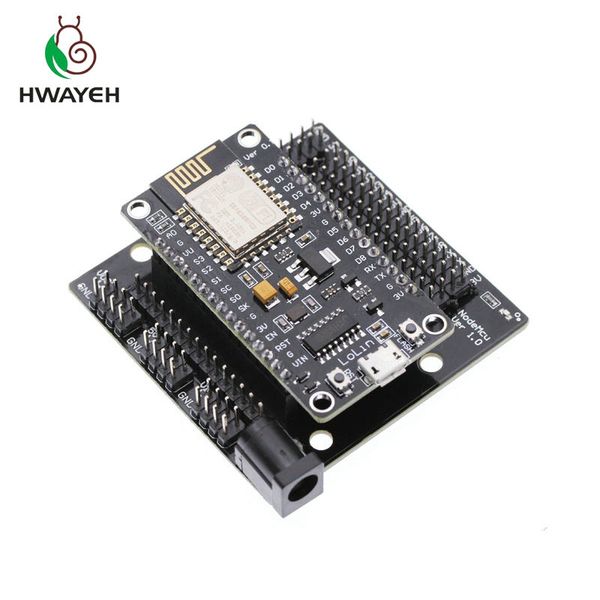 Düğüm MCU Geliştirme Kiti V3 CH340 NoDEMCU + Motor Kalkanı WIFI ESP8266 ESP-12E DIY RC Oyuncak Uzaktan Kumanda Lua Iot Akıllı Araba ESP12E