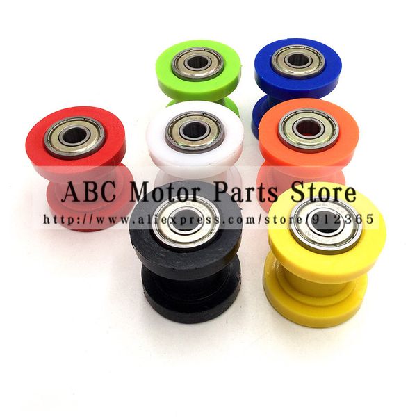 

2pcs of 8mm 10mm chain roller slider tensioner wheel guide pit dirt mini bike moto atv m8 m10 ing