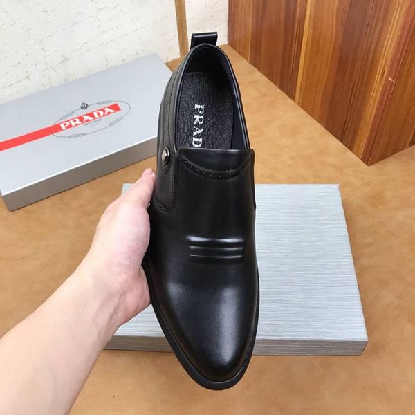 

men thick bottom patent leather dress italian style formal trend pattern shoes wan2, Black;red