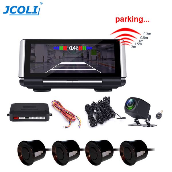 

jcoli 7 '' hp приборная панель заднего вида автомобиля dvr рекордер парковочный радар с двумя объективами ночного видения со складным экрано