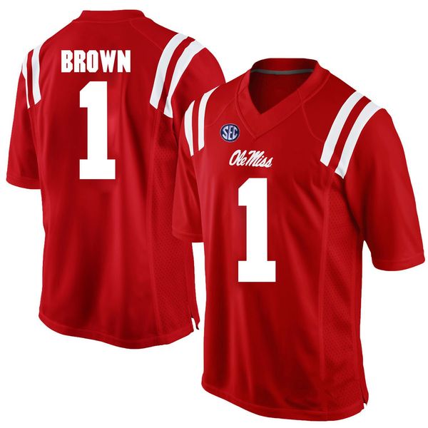 

a.j. brown stitched men's ole miss rebels chad kelly brandon bolden a.j. moore bradley sowell bobby massie college football jersey, Black