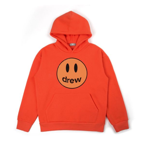 

drew house mens desigenr hoodies fashion smiling face printed dh pullover hoodies hip hop teenagers autumn hooded sweatshirts sale, Black