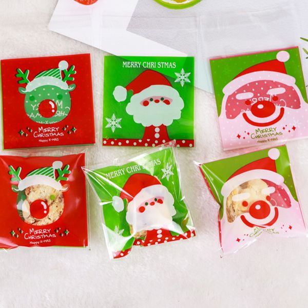 

95-100pcs/lot christmas cookie bags for biscuits birthday candy cake package