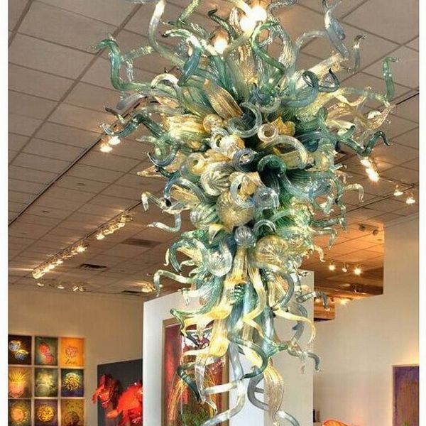 Turkish Style Blown Glass Chandelier Well Design Custom Decorative Ceiling Chandelier For High Ceiling Dining Room Chandeliers Rustic Chandeliers From