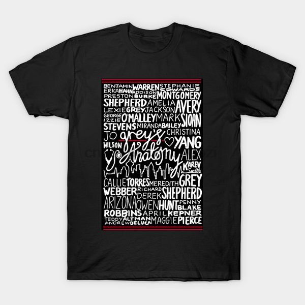

мужская футболка grey's anatomy greys anatomy t shirt женская футболка тройники топ, White;black