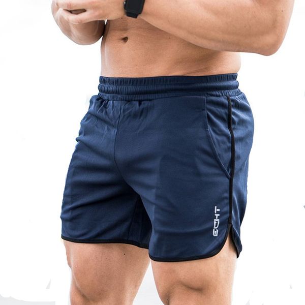 

running sport shorts men gym fitness breathable mesh short pants jogging training sweatpants bottoms male quick dry beach shorts, Black;blue
