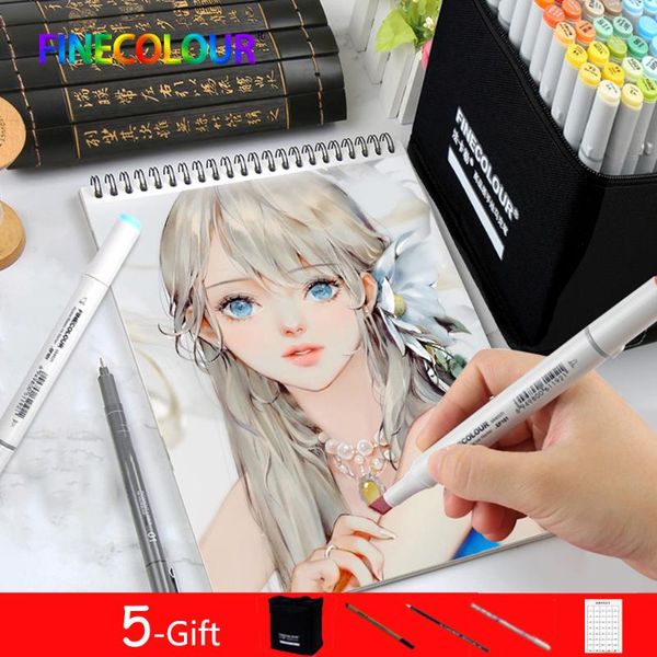

finecolour professional permanent art markers pen alcohol based lnk manga marker for drawing 24/36/48/60/72 painting marker set
