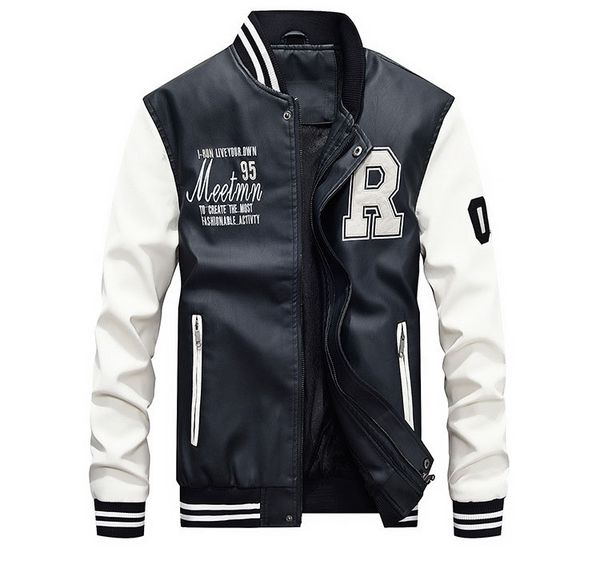 

fashion men designer jacket autumn and winter pu leather mens slim jacket coats foe male outdoor sports jacket clothing men size m-4xl, Black;brown