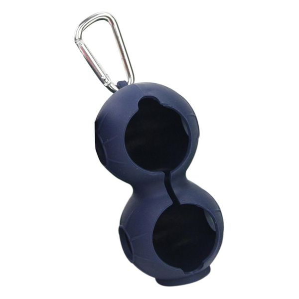 

new golf ball protective cover soft silicone waist holder sleeve storage bag keyring golfing accessories for 2 balls