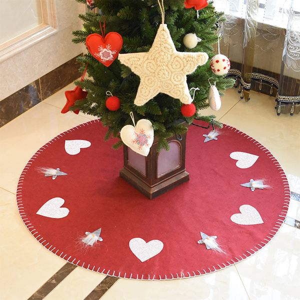 

hoomall floor mat wool felt rug 100cm merry christmas tree skirt party decoration for home natal natal tree skirts new year
