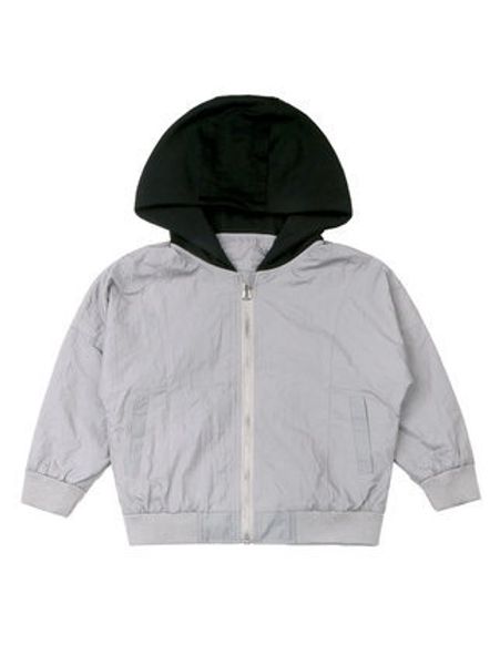 

wlg boys clothes kids gray hooded gray letter printed coats baby casual all match clothes children, Blue;gray